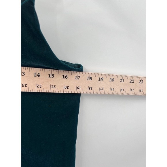 Express Womens Size S Small Green Velvet Spaghetti Strap V Neck Tank Christmas - Picture 5 of 6